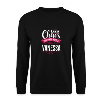 VANESSA - chaos - Unisex Pullover - Schwarz - Vorne - Alina (178cm) & Michal (187cm)