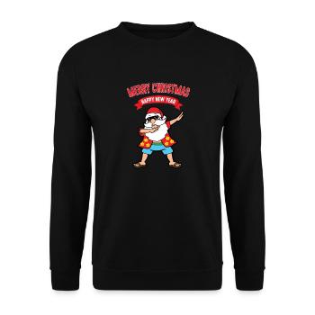Dabbing Dab Santa Claus Santa Claus Christmas - Unisex Sweatshirt - black - Front - Alina (178cm) & Michal (187cm)