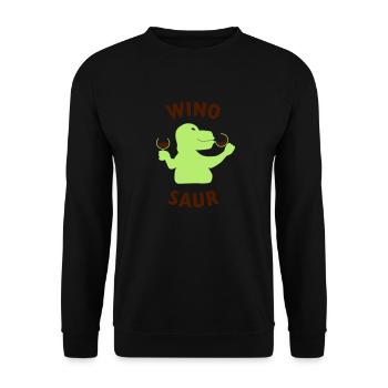 Winosaur - Unisex Sweatshirt - black - Front - Alina (178cm) & Michal (187cm)