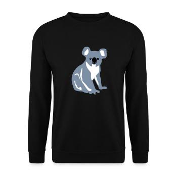 Koala, Koalabär - Unisex Pullover - Schwarz - Vorne - Alina (178cm) & Michal (187cm)