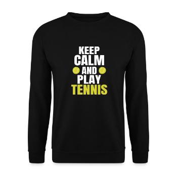 Dites tennis wimbledon - Sweat-shirt Unisexe - noir - Devant - Alina (178cm) & Michal (187cm)
