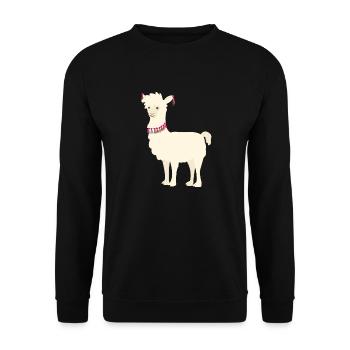 Lama - Unisex Pullover - Schwarz - Vorne - Alina (178cm) & Michal (187cm)