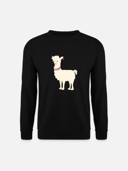 Lama - Unisex Pullover - Schwarz