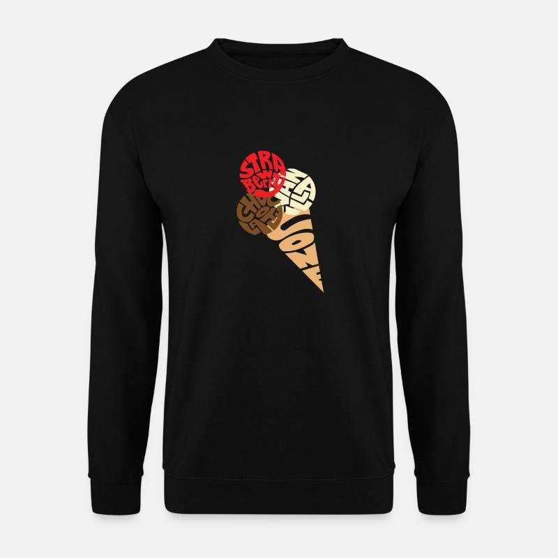 Eiscreme ,Eiskrem, Eis - Unisex Pullover - Schwarz