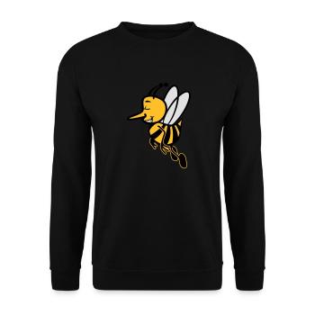 Biene fliegen süss - Unisex Pullover - Schwarz - Vorne - Alina (178cm) & Michal (187cm)
