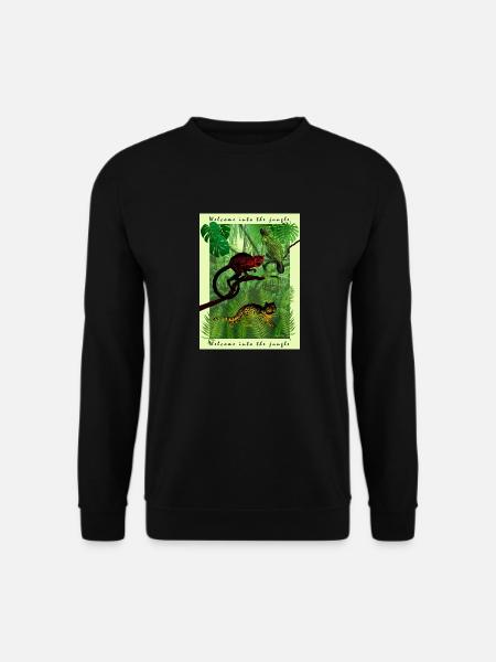 Tiere im Dschungel - Unisex Pullover - Schwarz