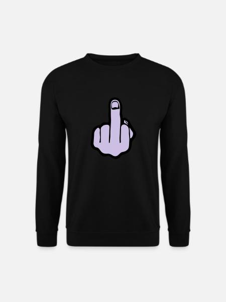 fuck you, middle finger - Unisex Sweatshirt - black