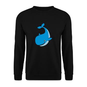 wal_02 - Sweat-shirt Unisexe - noir - Devant - Alina (178cm) & Michal (187cm)