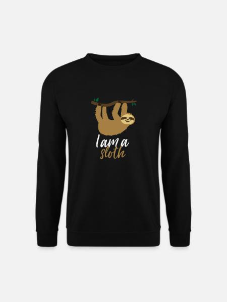 Partnershirt Faultier Er - Unisex Pullover - Schwarz