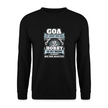 Goa - Nicht nur Hobby - Unisex Pullover - Schwarz - Vorne - Alina (178cm) & Michal (187cm)