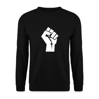 Faust widerstehen - Unisex Pullover - Schwarz - Vorne - Alina (178cm) & Michal (187cm)