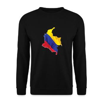Drapeau de la Colombie réel - Carte du drapeau - Sweat-shirt Unisexe - noir - Devant - Alina (178cm) & Michal (187cm)