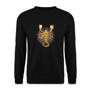 skorpion golden schein grunge esoterik horoskop - Unisex Pullover - Schwarz - Vorne - Alina (178cm) & Michal (187cm)