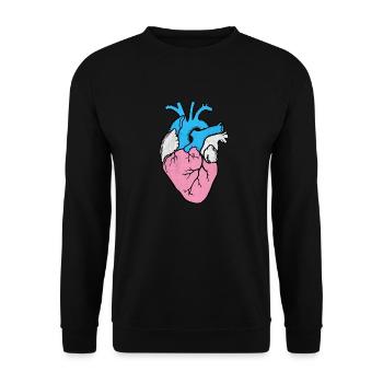 Coeur de LGBT LGBT - Sweat-shirt Unisexe - noir - Devant - Alina (178cm) & Michal (187cm)