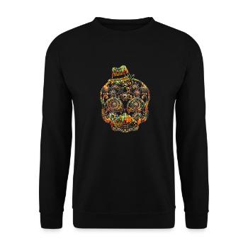 Mexique Jour du Crâne Mort Mexique Mexique Latino - Sweat-shirt Unisexe - noir - Devant - Alina (178cm) & Michal (187cm)
