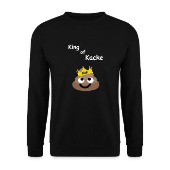 King of Kacke - Unisex Pullover - Schwarz - Vorne - Alina (178cm) & Michal (187cm)