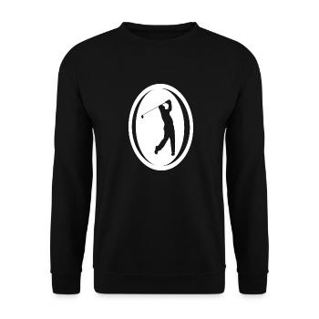 golf sport - Unisex Pullover - Schwarz - Vorne - Alina (178cm) & Michal (187cm)