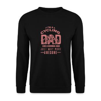 Cycling Dad Funny bicycle Birthday - Unisex Sweatshirt - black - Front - Alina (178cm) & Michal (187cm)