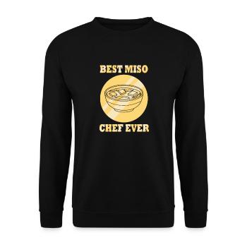 Miso Chef Japanischer Ramen Lover Ironischer - Unisex Pullover - Schwarz - Vorne - Alina (178cm) & Michal (187cm)