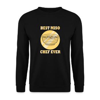 Miso Chef isst Ramen Liebhaber von japanischem - Unisex Pullover - Schwarz - Vorne - Alina (178cm) & Michal (187cm)