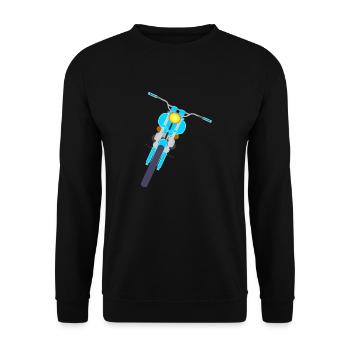 moped - Unisex Pullover - Schwarz - Vorne - Alina (178cm) & Michal (187cm)