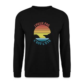 C est l été - Sweat-shirt Unisexe - noir - Devant - Alina (178cm) & Michal (187cm)