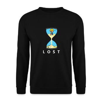 lost1 - Unisex Pullover - Schwarz - Vorne - Alina (178cm) & Michal (187cm)