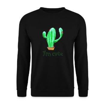 Kaktus - Unisex Pullover - Schwarz - Vorne - Alina (178cm) & Michal (187cm)