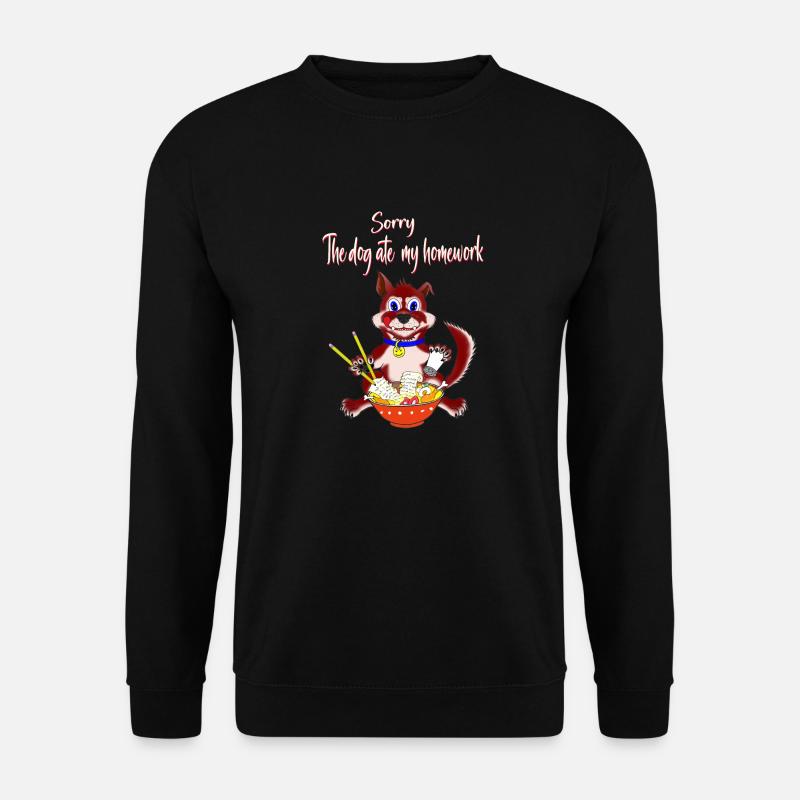 The dog ate my homework - Unisex Sweatshirt - black