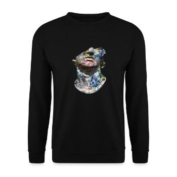 Antiker Vandalismus - Unisex Pullover - Schwarz - Vorne - Alina (178cm) & Michal (187cm)
