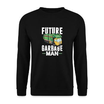 Recycling Garbage Truck – Recycling Management - Unisex Pullover - Schwarz - Vorne - Alina (178cm) & Michal (187cm)