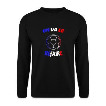 Supporters français - Sweat-shirt Unisexe - noir - Devant - Alina (178cm) & Michal (187cm)