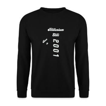2001 - Unisex Pullover - Schwarz - Vorne - Alina (178cm) & Michal (187cm)