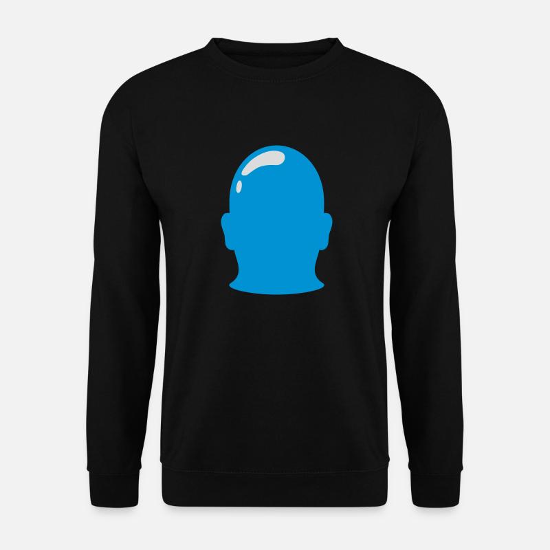 Symbol Bald Head Outline Silhouette - Unisex Sweatshirt - black