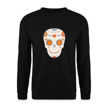 Skull - Unisex Pullover - Schwarz - Vorne - Alina (178cm) & Michal (187cm)