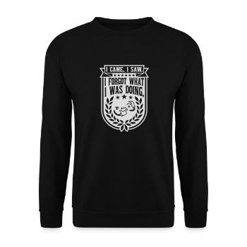 I came saw forget - Unisex Sweatshirt - black - Front - Alina (178cm) & Michal (187cm)