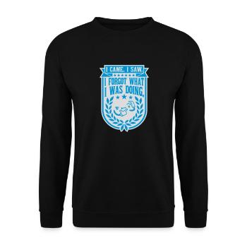 I came saw forget - Unisex Sweatshirt - black - Front - Alina (178cm) & Michal (187cm)