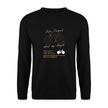 Nachdenken über Fahrräder Radfahren Sport Cardio - Unisex Pullover - Schwarz - Vorne - Alina (178cm) & Michal (187cm)