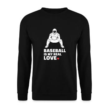 J’adore le baseball élégant - Sweat-shirt Unisexe - noir - Devant - Alina (178cm) & Michal (187cm)