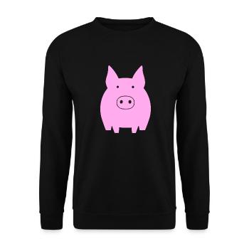 pig sweet pigs pigs animal animals 03 - Unisex Sweatshirt - black - Front - Alina (178cm) & Michal (187cm)