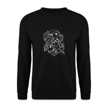 Neuanfang 2.0 - Unisex Pullover - Schwarz - Vorne - Alina (178cm) & Michal (187cm)