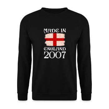 Made in England 2007 - St George's Day - English - Unisex Sweatshirt - black - Front - Alina (178cm) & Michal (187cm)