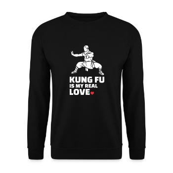J’adore le Kung Fu - Sweat-shirt Unisexe - noir - Devant - Alina (178cm) & Michal (187cm)