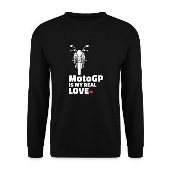 Ich Liebe Motogp - Unisex Pullover - Schwarz - Vorne - Alina (178cm) & Michal (187cm)