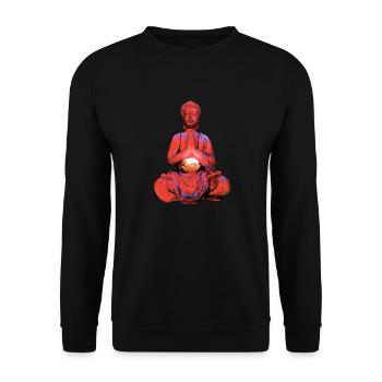 Buddha - Unisex Pullover - Schwarz - Vorne - Alina (178cm) & Michal (187cm)