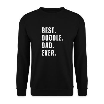 LabraDoodle Best Doodle Dad Ever - Unisex Sweatshirt - black - Front - Alina (178cm) & Michal (187cm)