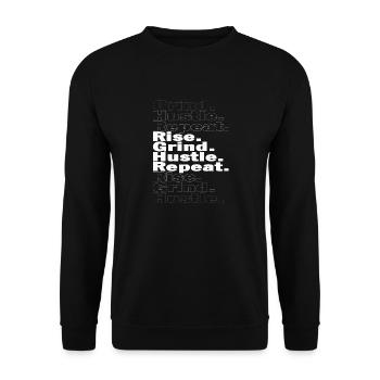 Rise Grind Hustle Repeat - Unisex Sweatshirt - black - Front - Alina (178cm) & Michal (187cm)