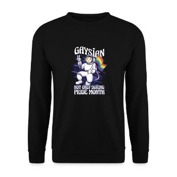 gay lesbian LGBTQ pride gaysian i gift - Unisex Sweatshirt - black - Front - Alina (178cm) & Michal (187cm)