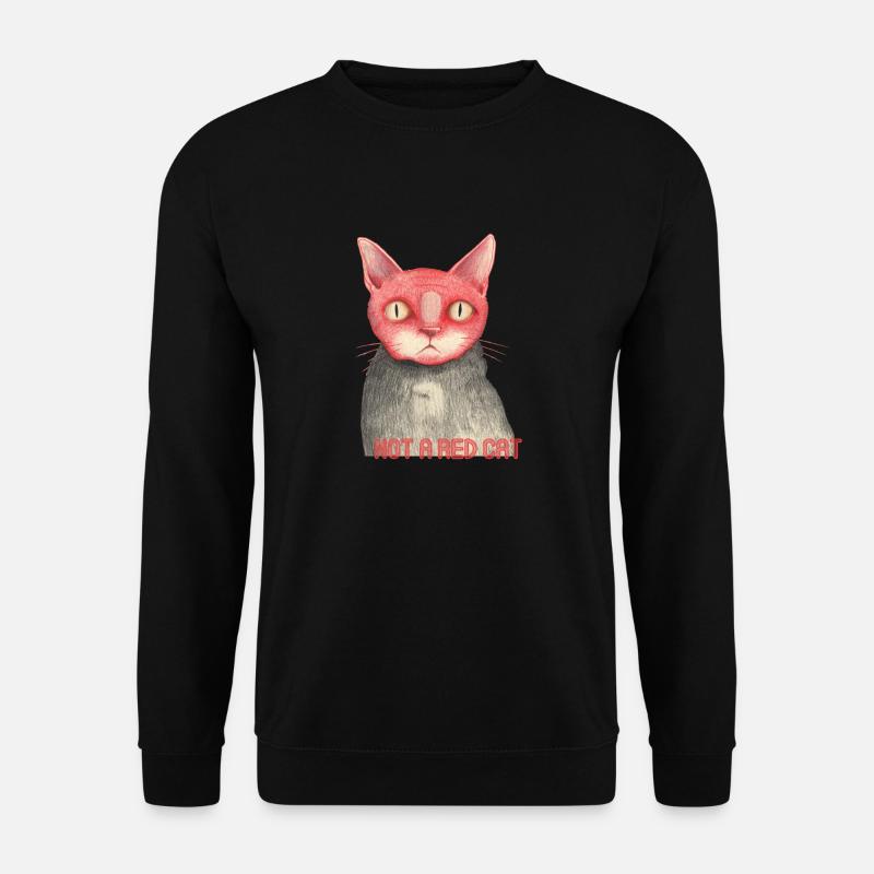 Not a red cat - Unisex Sweatshirt - black