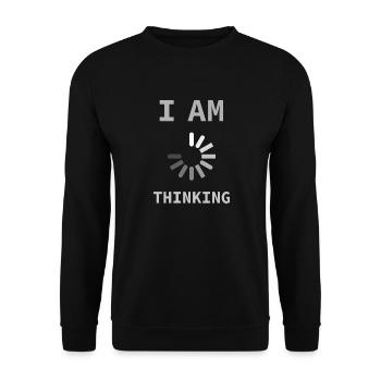 IAmThinking - Sweat-shirt Unisexe - noir - Devant - Alina (178cm) & Michal (187cm)